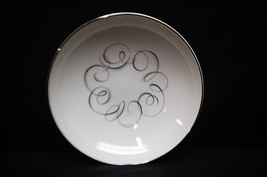 Rhythm Style House Fruit Dessert Bowl Fine China Black &amp; Gray Circular J... - $12.86
