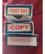 Xstamper Office Pre Inked, Self Inking Stamp COPY PAST DUE PACKING LIST ... - €10,58 EUR