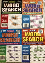 Lot of 4 Dell Official Word Search Seek Circle Puzzles Books 2017 2020 [Single I - $18.76