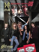 Def Leppard Phil Collen Vivian Campbell Rick Savage GHS guitar strings ad print - $4.01