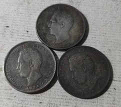 three 3 x Portugal coins Ludovic I 1876 500 Reis - $65.00