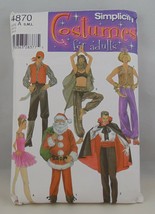 Simplicity 4870 Costumes unisex, S-L vampire, belly-dancer, pirate, ball... - $6.44