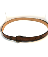 OOAK Big Men&#39;s Leather Hand Crafted Country Fishing Theme Belt 60 - 64&quot; ... - $44.55