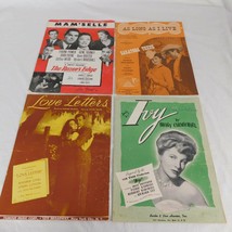 Lot of 4 Vintage 1940s Era Sheet Music Ivy Love Letters Mam&#39;Selle As Long Live - £15.71 GBP