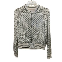 Tiny Editions For Anthropologie Green Embroidered Bomber Jacket Womens Small - $55.00