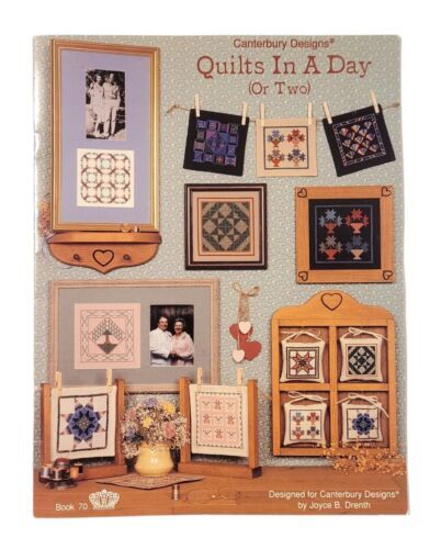Primary image for Canterbury Designs QUILTS IN A DAY OR TWO Counted Cross Stitch Pattern #70 VGUC 