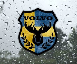 Fits for Volvo car shield decal moose head Sweden sticker interior exterior - £5.53 GBP
