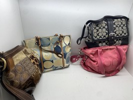 Coach Handbag Purse  Lot of 4 Shoulder Bags Leather Straps Hangtags - £194.67 GBP