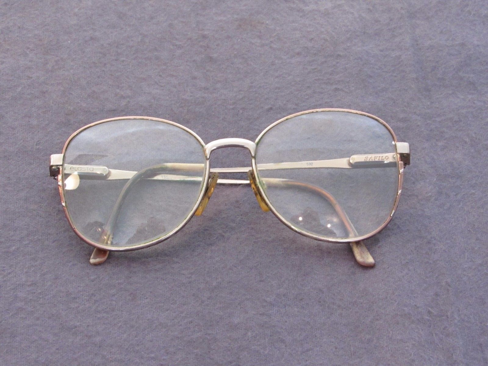 Prop Elosto Safilo Vtg Full Rim Metal Eyewear Retro Eyeglasses Glasses Frames - $24.87