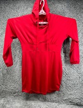 No Boundaries Womens Corset Hoodie Dress Red Juniors Large Long Sleeve Pullover - £18.92 GBP
