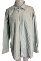 L.L.Bean Men&#39;s Wrinkle Free Traditional Fit Button Down Shirt Mint Green 18/37 - £14.91 GBP