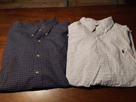 Ralph Lauren Button Down Shirt Long Sleeve 2XL Custom/Classic Fit 2pc Wh... - £25.99 GBP