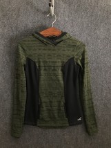 BCG Hoodie Womens Size S Green Long Sleeve Tru-Wick Pocket Hooded Striped - £11.00 GBP