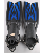 Palmes ScubaPro Twin Jet Max - Noir Bleu - Taille S (6-8) Ouvert - $119.15