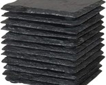 Stunning Black Slate Stone Coasters, Sq.Are Slate Stone Cup Coasters, Se... - $33.98