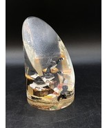 Goldfeder Ardsley NY Resin Paperweight Geese Wood Twigs Dried Leaves Shells - $30.36 CAD