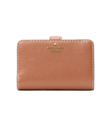 New Kate Spade Lena Medium Compact Bifold Wallet Pebble Leather Warm Gin... - $1,209.41 MXN