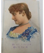 Victorian Sales Card Advertisement Jewelry Woman with Price List - $15.15