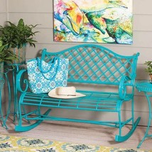 Cape Craftsmen Lovely Springtime Colorful Turquoise Rocking, Yards And Gardens - £247.89 GBP