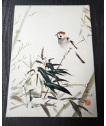 Bird &amp; Bamboo- Traditional Asian Painting - Signed - $209.19 CAD