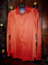 Robert Graham Orange Colored Classic  Sport Shirt Medium Size - £154.53 GBP