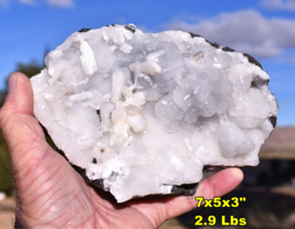 Large APOPHYLLITE &amp; STILBITE Zeolite Mineral Specimen * 7x5x3&quot; * India - £58.73 GBP