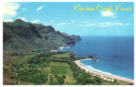Aerial View Kipukai Coast Kauai Hawaii Postcard - £5.42 GBP