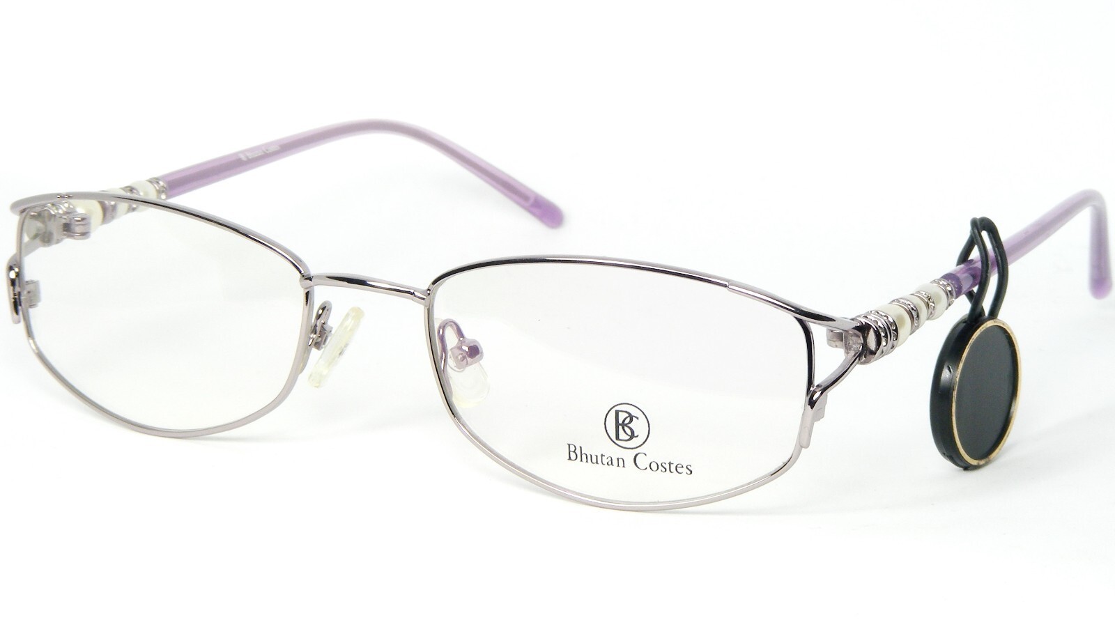 Bhutan Costes BH1124B SILBER / LAVENDEL BRILLE Fassung 51-18-135mm - $96.01