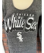 Chicago White Sox Shirt Small Long Sleeve Soft Blouse Top Gray White Gen... - £14.19 GBP