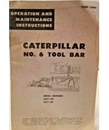 Caterpillar Cat No 6 Tool Bar Operation and Maintenance Instructions 34G... - £11.65 GBP