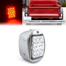 Red LED RH Tail Light Clear Lens &amp; Chrome Housing for 1940-53 Chevy GMC Truck - £47.01 GBP