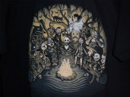 TeeFury Nightmare LARGE &quot;Halloween Tale&quot; Before Christmas Shirt NAVY - £11.01 GBP