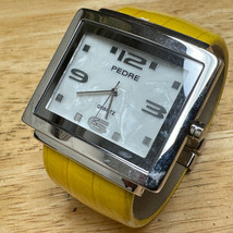 Pedre Quartz Watch Women Silver MOP Rectangle Japan Movt Cuff Bangle New... - €14,63 EUR