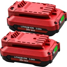 This 2-Pack 3 Point 0 Ah Lithium Replacement Battery Is, 2 V20 Batteries. - £39.95 GBP