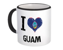I Love Guam : Gift Mug Heart Flag Country Crest Guamanian Expat - £12.74 GBP+