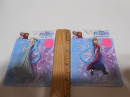 2 New Disney Frozen Elsa Anna Mini Figural Bag/ Backpack Clips Stocking Stuffers - £7.01 GBP