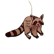 Raccoon Worlds Best Mom - Cedar Ornament - £14.64 GBP