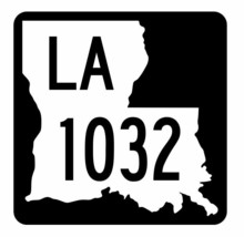 Louisiana State Highway 1032 Sticker Decal R6292 Highway Route Sign - $1.45+