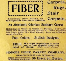 Hodges Fiber Carpet Company 1894 Advertisement Victorian Boston Mass ADBN1j - £10.17 GBP