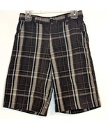 Burnside Boys Shorts Size 10 Plaid Brown Casual Beach Preppy - £5.39 GBP