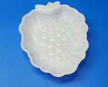 Vintage Hazel Atlas Milk Glass Grape Shaped Candy Nut Snack Dessert Dish... - £12.02 GBP