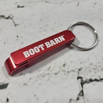 Boot Barn Advertising Keychain Bottle Opener Key Ring Red  - $5.93