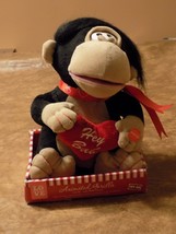 Funny Cheesy Pickup Lines Talking Plush Animated Valentine&#39;s Gorilla W L... - $24.75