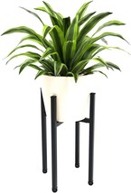 Metal Black Adjustable Plant Stand 8“ to 12” Indoor Mid Century Modern for Pots - £17.09 GBP
