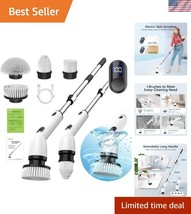 Multi-Surface Electric Scrubber Brush with LCD &amp; 4 Brush Heads for Home ... - $1,120.91 MXN