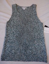 Women&#39;s Petites Liz Claiborne Teal Blue Sweater Tank Top P LARGE NEW - £17.44 GBP
