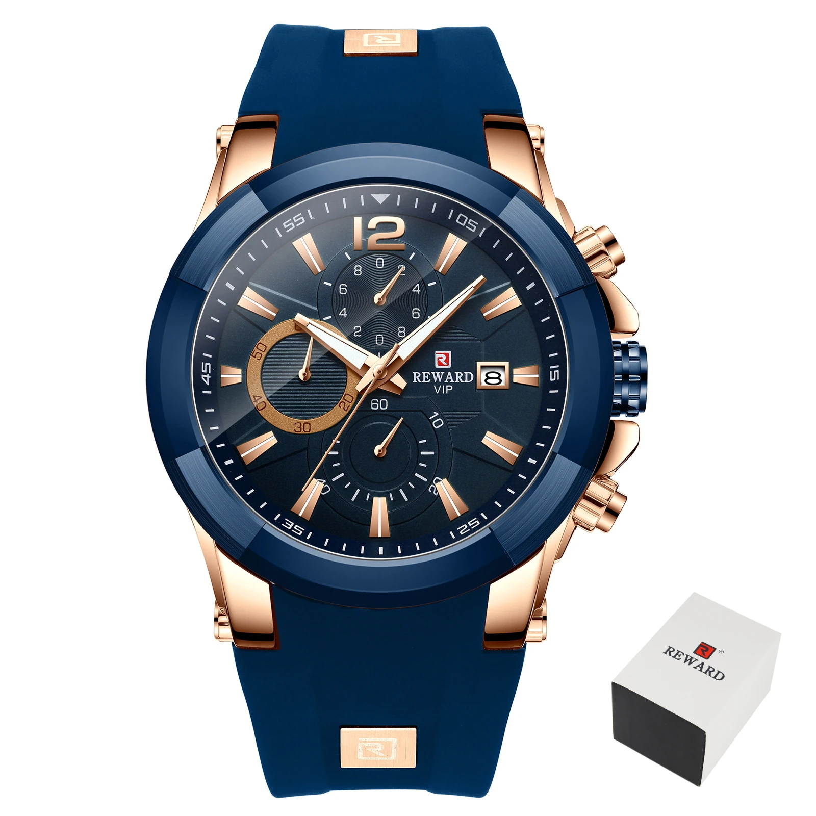 Ens watches silicone top brand luxury sports chronograph date quartz watch men luminous thumb200
