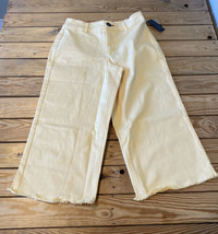 Peace Love World NWOT Women’s Cropped Raw Edge jeans size 8P Yellow BC - $19.79