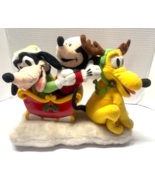 Disney Mickey Pluto and Goofy in Santa Christmas Sleigh Dancing Singing ... - $1,816.06 MXN