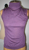 New Womens Designer VJC Versace Jeans Couture Sleeveless Wool S Purple Top Sweat - £465.53 GBP